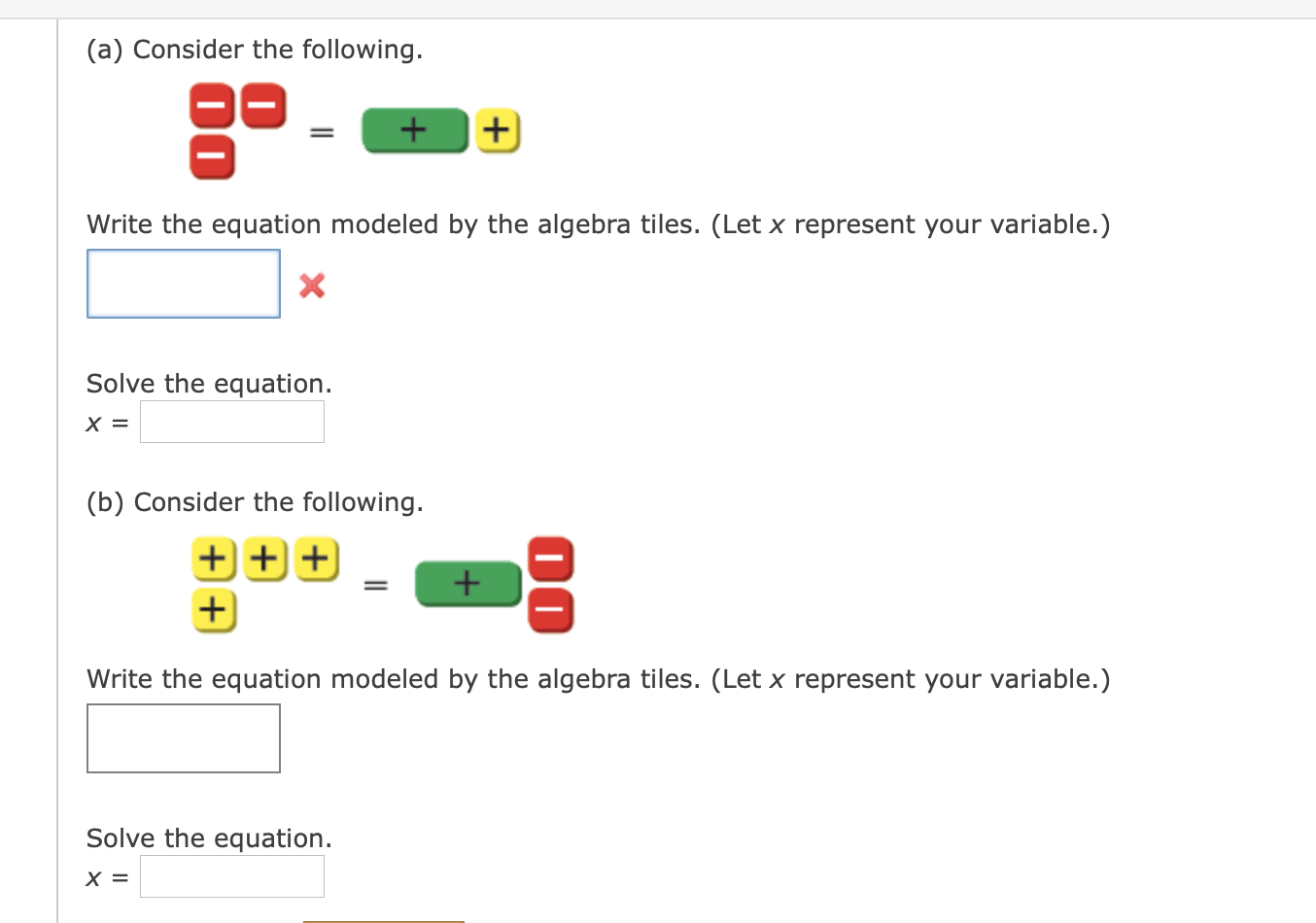 Solved (a) Consider the following. + Write the equation | Chegg.com