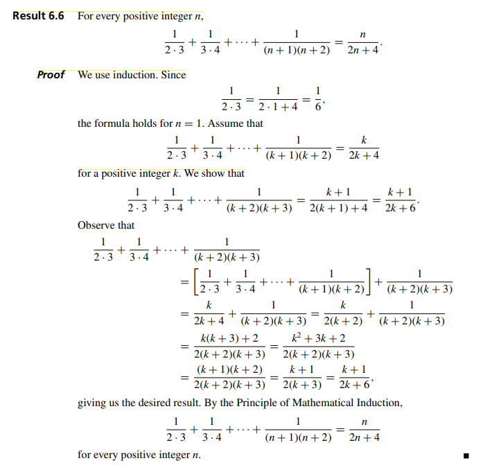 Solved The following two examples are proofs by induction,