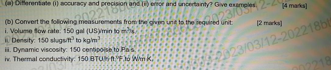 a-differentiate-i-accuracy-and-precision-and-ii-chegg