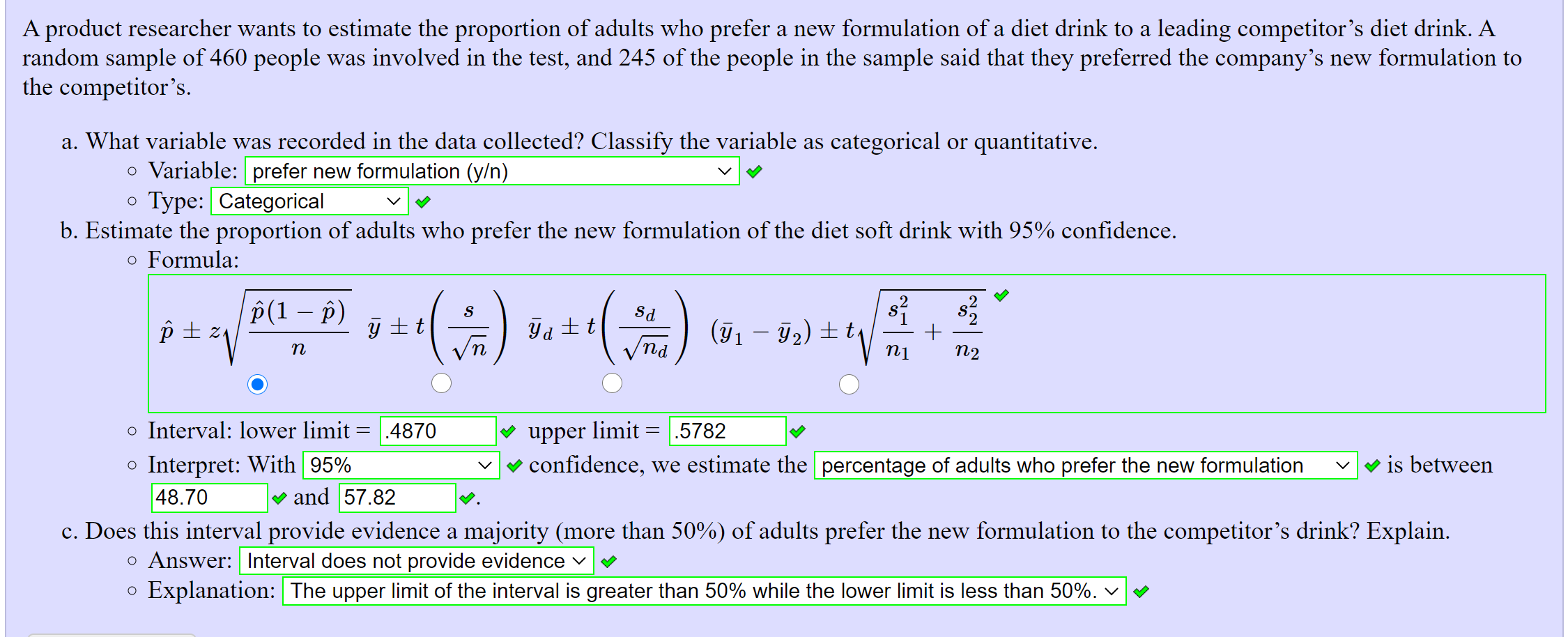 Solved A product researcher wants to estimate the proportion | Chegg.com