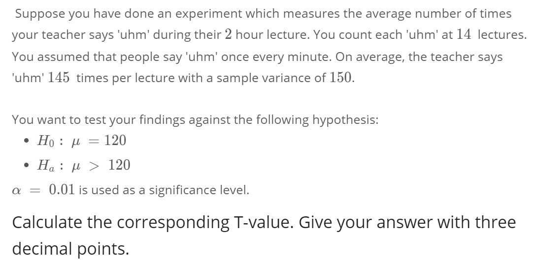 Solved Suppose you have done an experiment which measures | Chegg.com