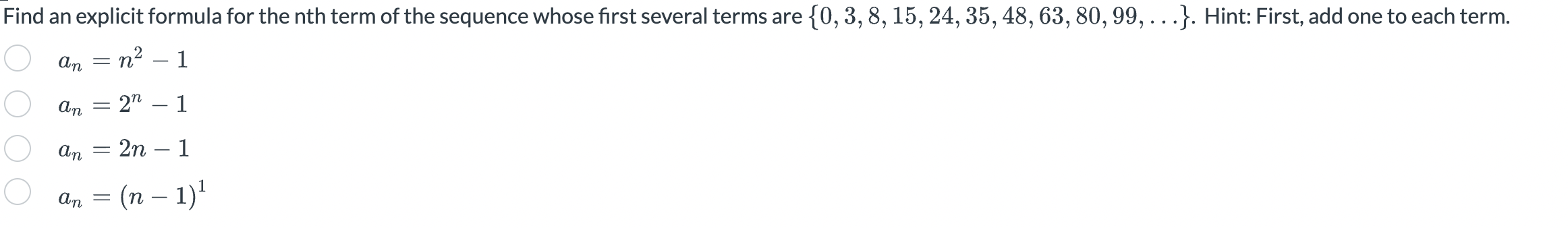 Solved Find an explicit formula for the \\( n \\)th term of | Chegg.com
