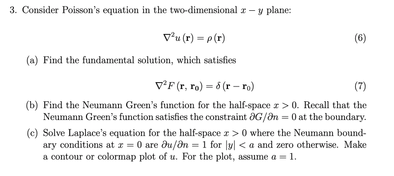 Solved 3. Consider Poisson's equation in the two-dimensional | Chegg.com
