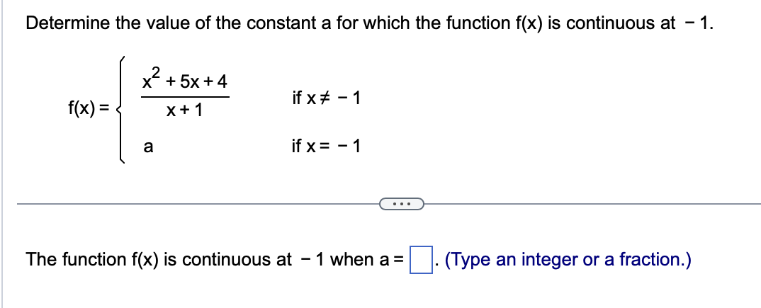 Solved The function f(x) ﻿is continuous at -1 ﻿when | Chegg.com