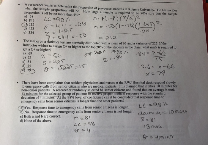 Solved .A researcher wants to determine the proportion of | Chegg.com