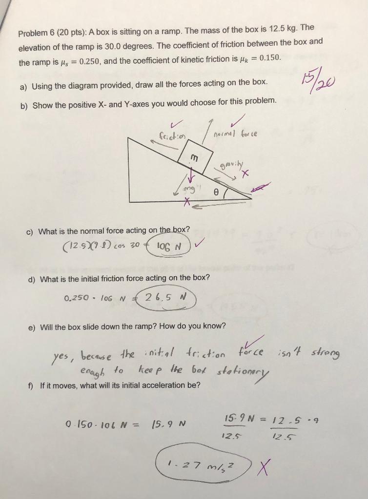 Solved I got my test back and I would just like some in | Chegg.com