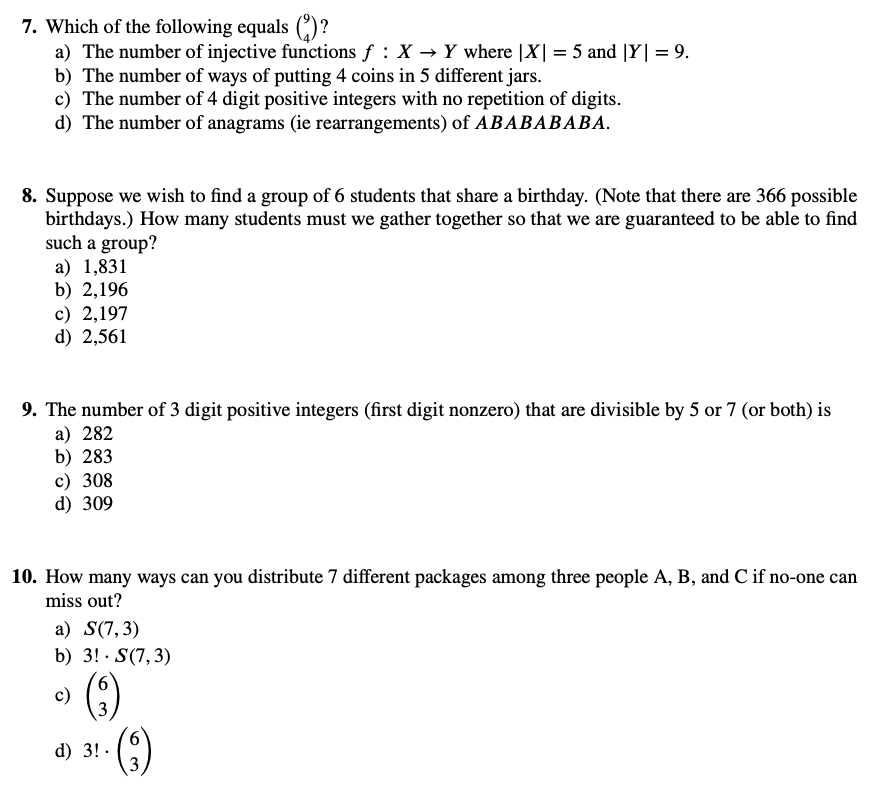 Solved Hi, please answer as many of these multiple choice | Chegg.com