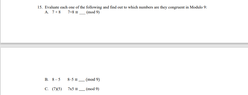 Solved 5. Evaluate each one of the following and find out to | Chegg.com