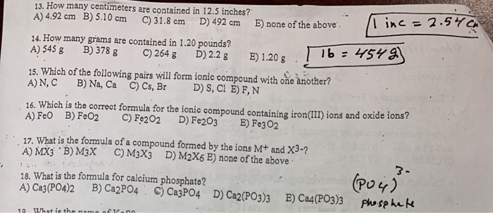 Solved 13. How many centimeters are contained in 12.5 | Chegg.com