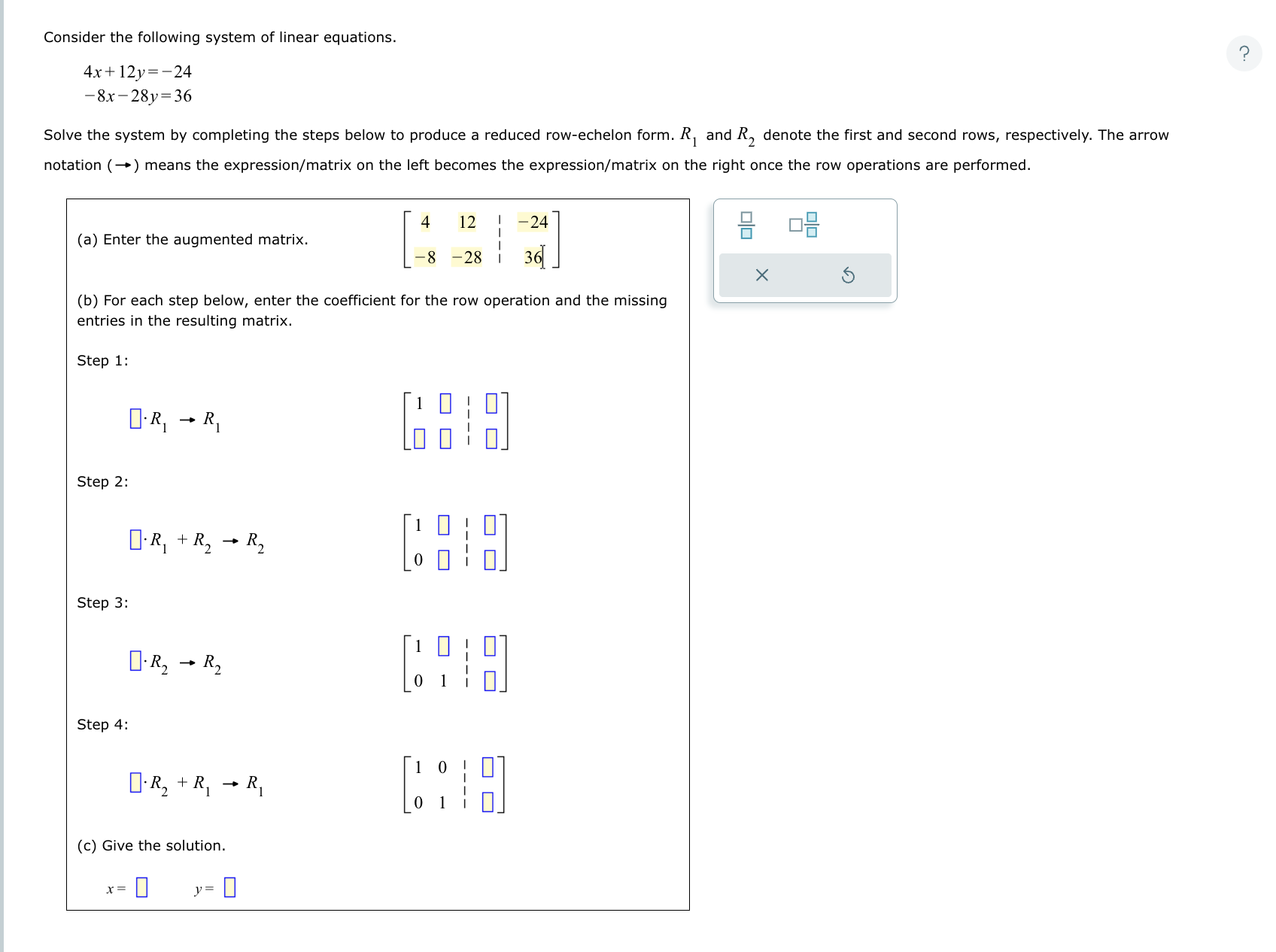 Solved Consider The Following System Of Linear | Chegg.com