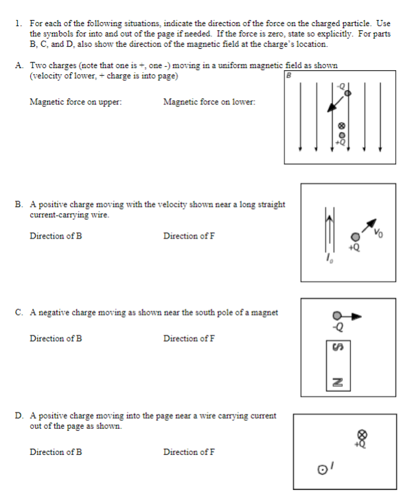 Solved 1. For each of the following situations, indicate the | Chegg.com