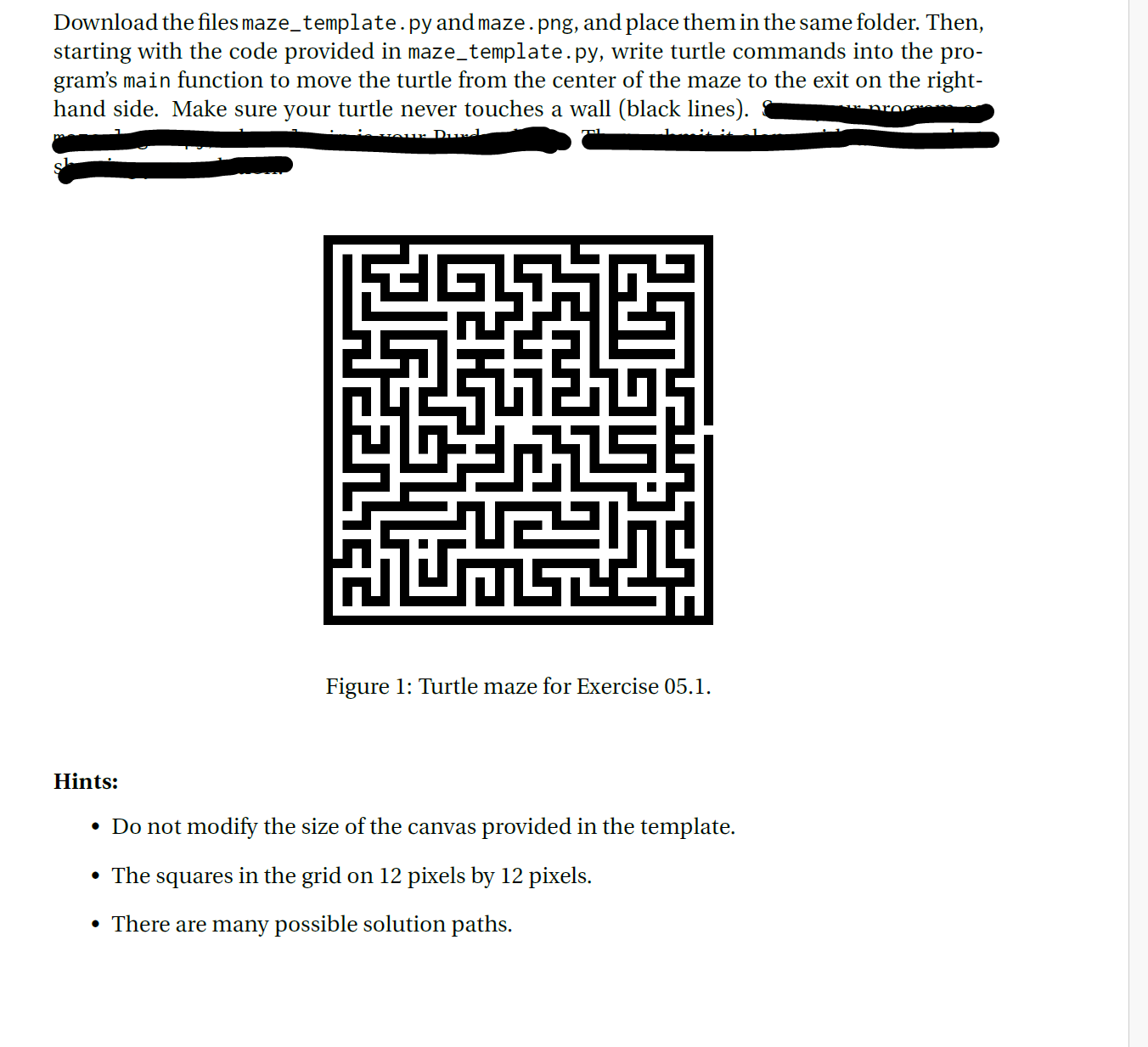 Download the files maze_template. py and maze.png, | Chegg.com