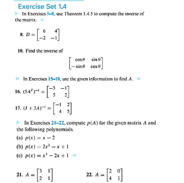 Solved Exercise Set 1,3 In Exercises 1-2, Suppose That A, B, | Chegg.com