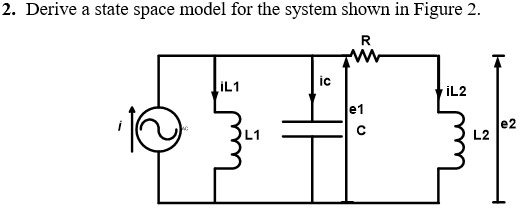 Solved 2. Derive a state space model for the system shown in | Chegg.com