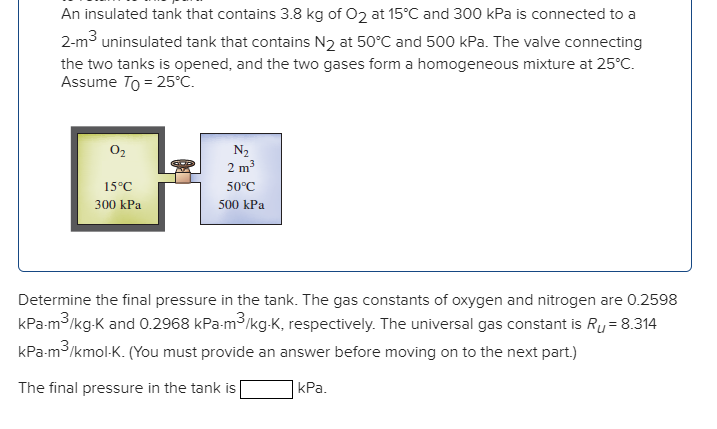 solved-an-insulated-tank-that-contains-3-8-kg-of-o2-at-15-c-chegg