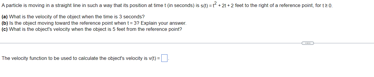 Solved A particle is moving in a straight line in such a way | Chegg.com