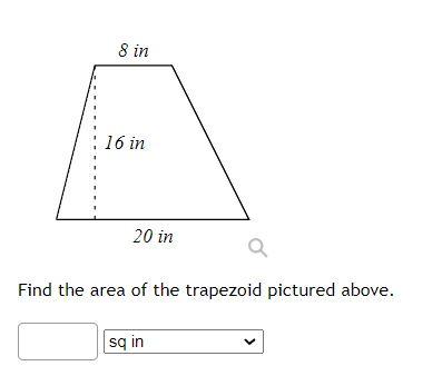 Solved 8 In 16 In 20 In Find The Area Of The Trapezoid 