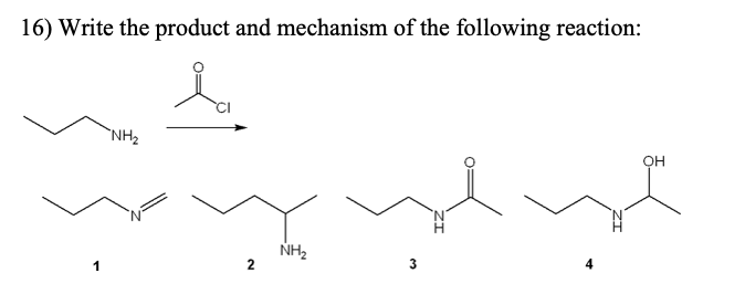 Solved 16) Write the product and mechanism of the following | Chegg.com