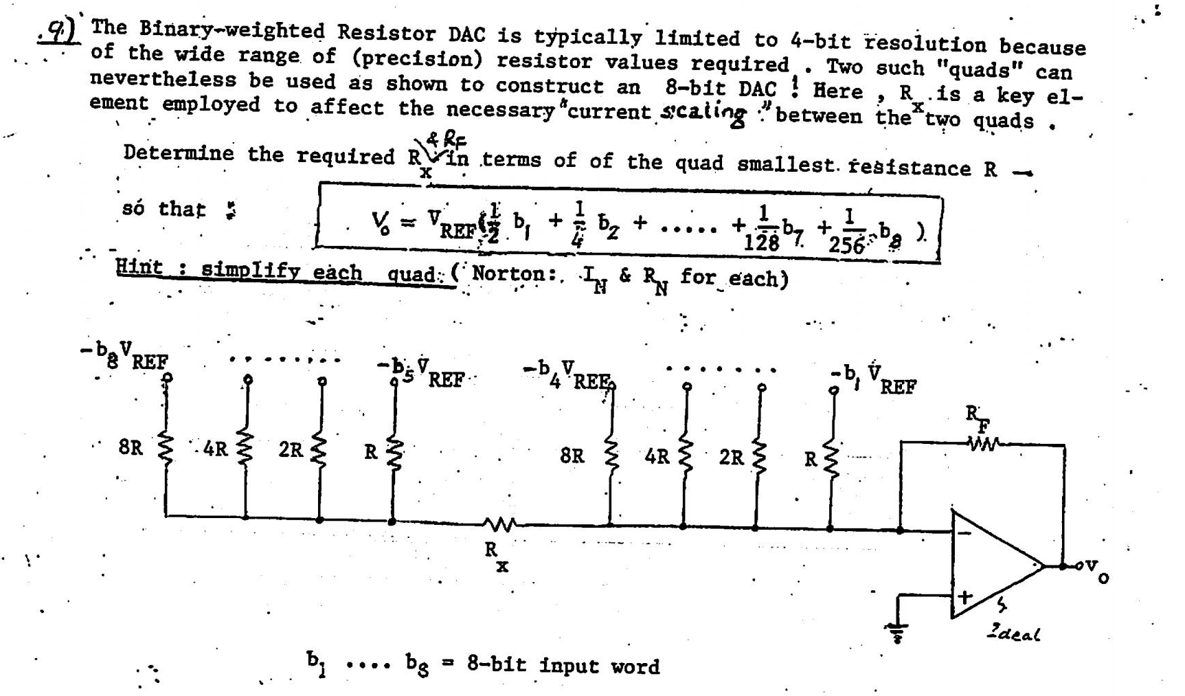 Solved The Binaryweighted Resistor DAC is typically limited