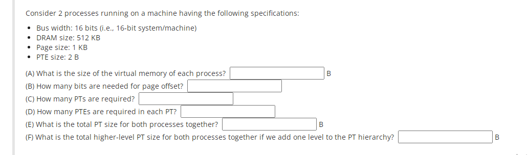 Solved Consider 2 processes running on a machine having the | Chegg.com