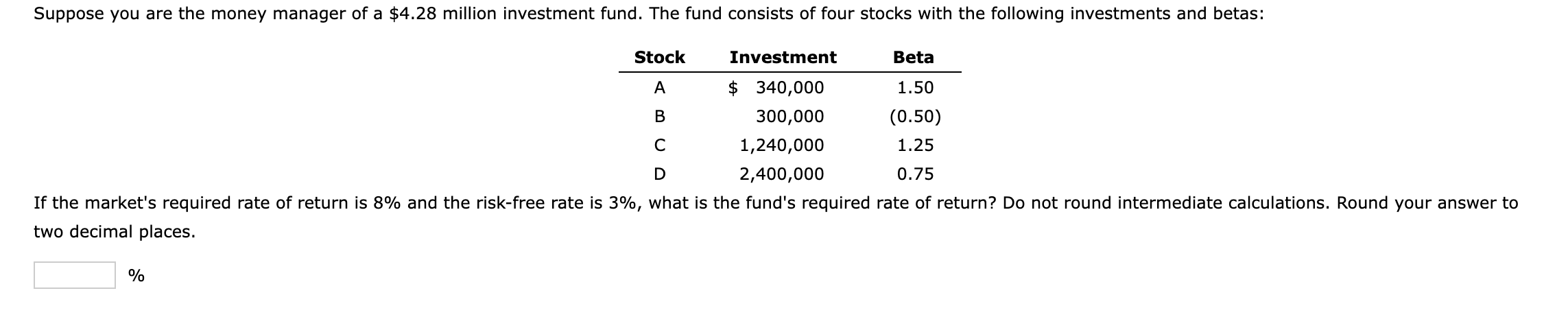 Solved If the market's required rate of return is 8% and the | Chegg.com