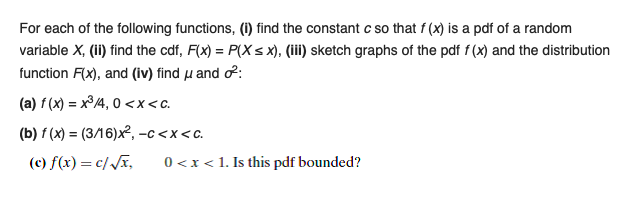 Solved For each of the following functions, find a. f(p); b.