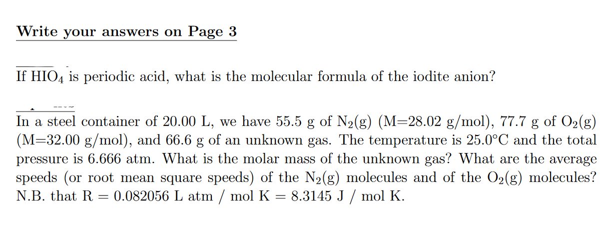 Solved If HIO44 is periodic acid, what is the molecular | Chegg.com