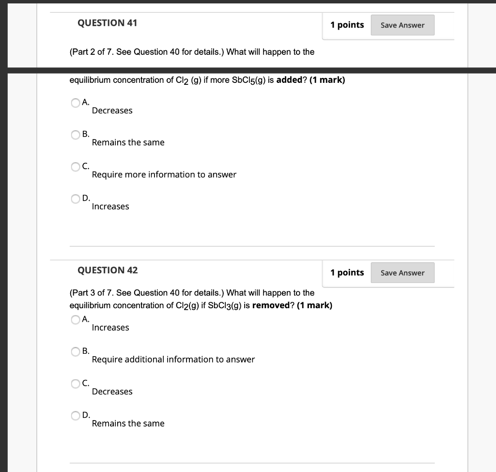 Solved Question 43 1 Points Save Answer Part 4 Of 7