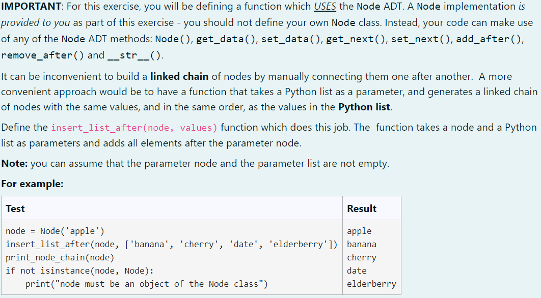 Solved IMPORTANT: For this exercise, you will be defining a | Chegg.com