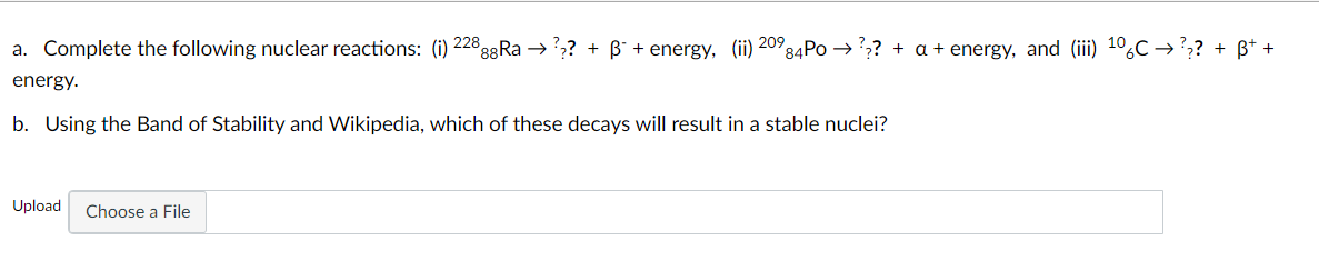 Solved A. Complete The Following Nuclear Reactions: (i) | Chegg.com