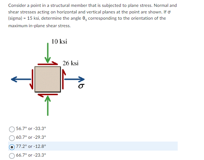 Solved Consider A Point In A Structural Member That Is | Chegg.com