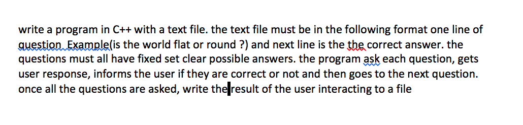 Solved in C++ they are not limited to yes or no questions | Chegg.com