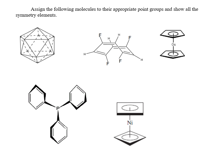 Solved Assign the following molecules to their appropriate | Chegg.com