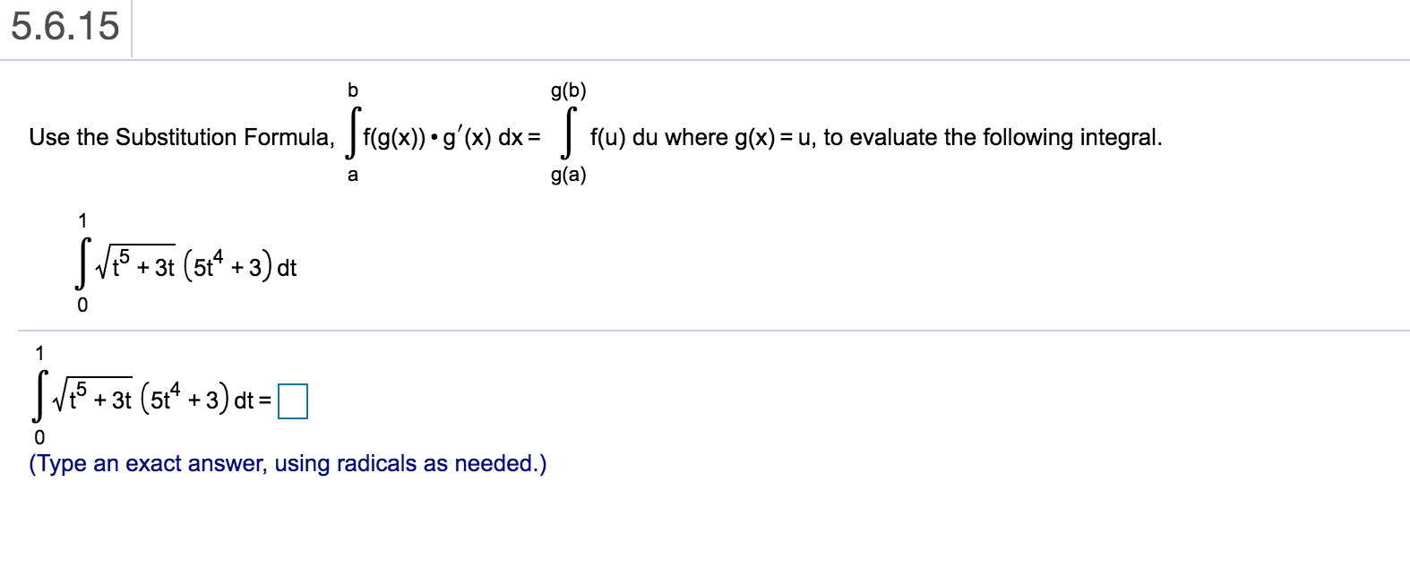 Solved 5 6 15 G B Use The Substitution Formula F G X Chegg Com