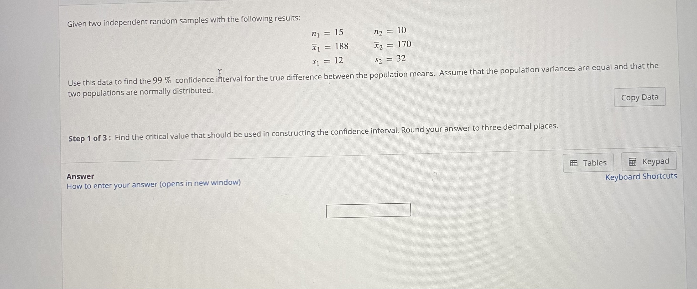 Solved Given Two Independent Random Samples With The | Chegg.com