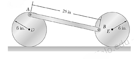 Solved Problem(4) The figure below shows two 6 in radius | Chegg.com