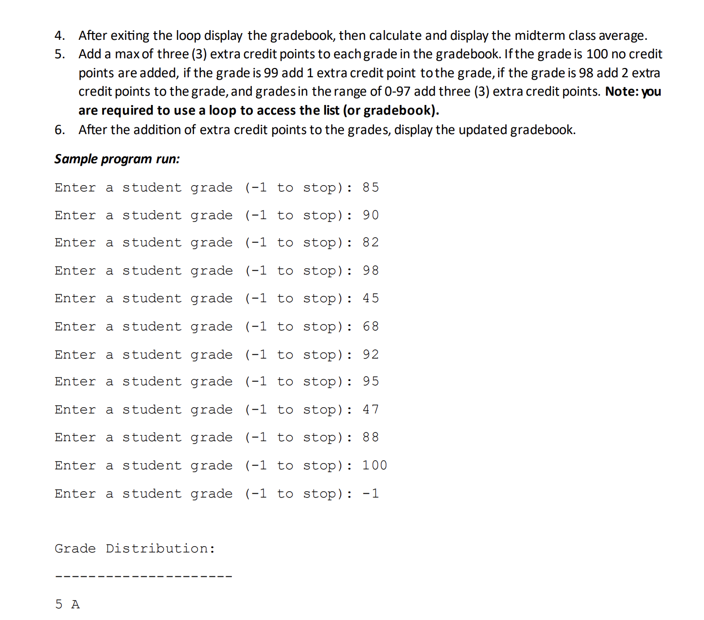 Solved Program Instructions: Write a program that reads in | Chegg.com