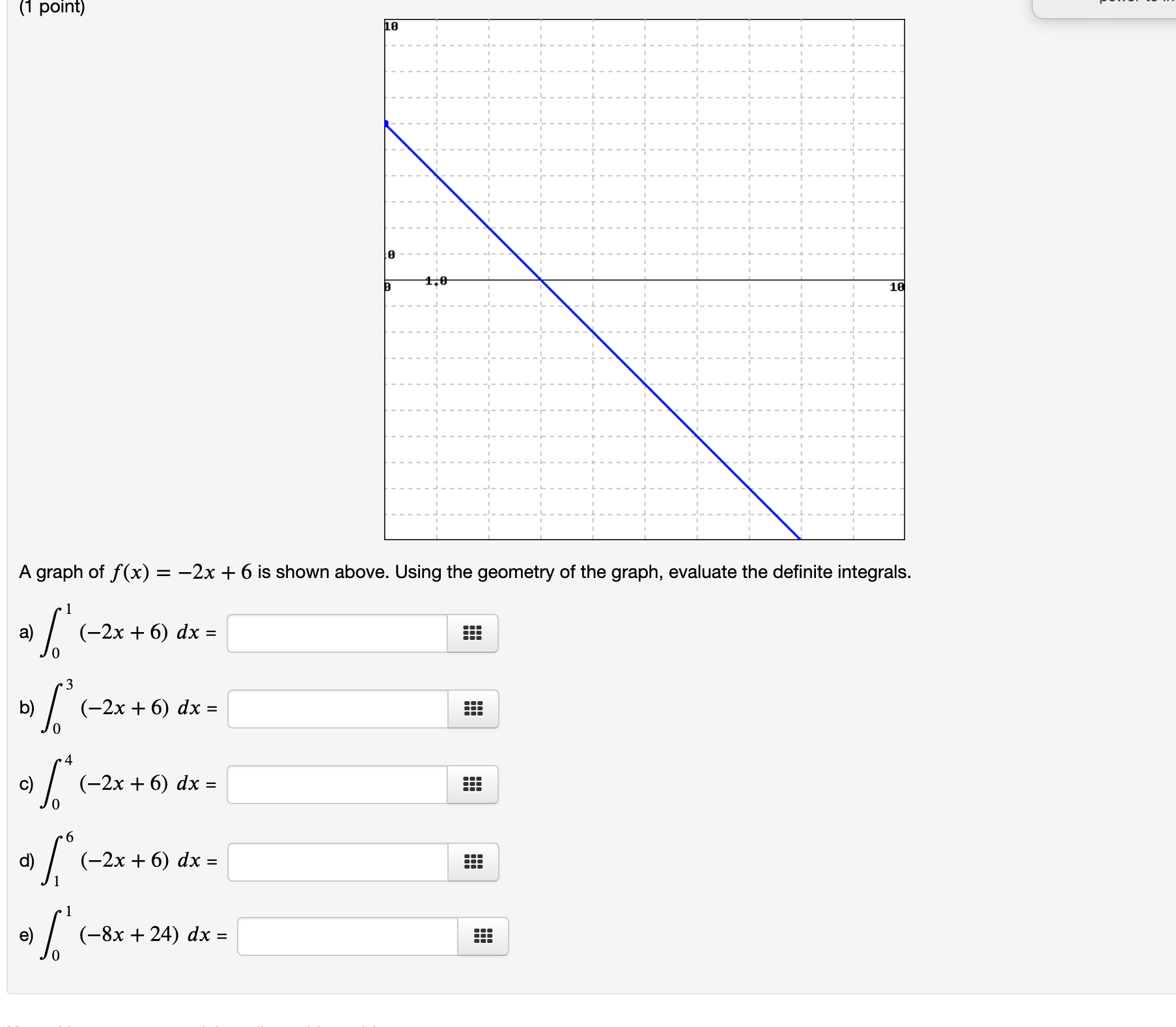 1-point-a-graph-of-f-x-2x-6-is-shown-above-chegg