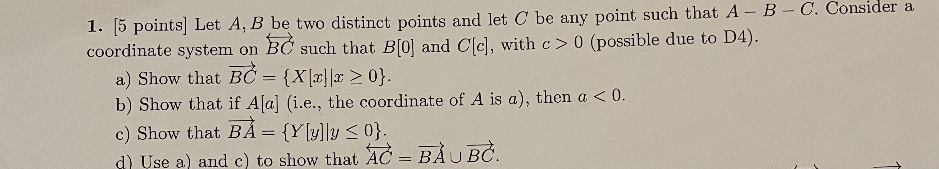 Solved 1. [5 Points] Let A,B Be Two Distinct Points And Let | Chegg.com