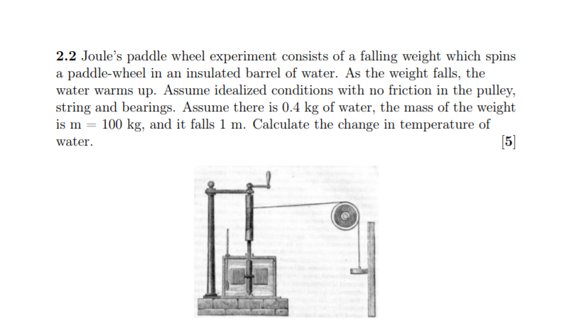 joule's paddle experiment