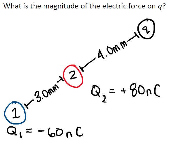Solved What is the magnitude of the electric force on q? | Chegg.com