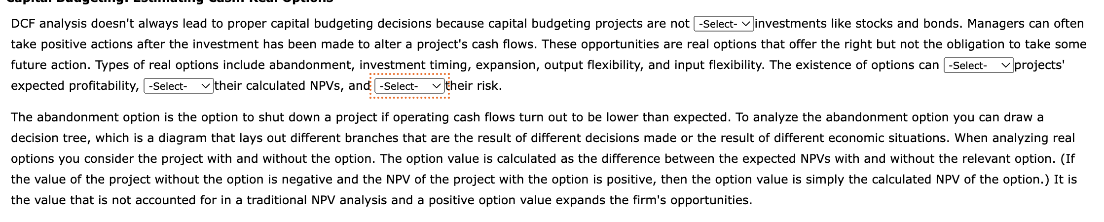 Solved OPTIONS 1. active, passive or real 2. decrease, | Chegg.com