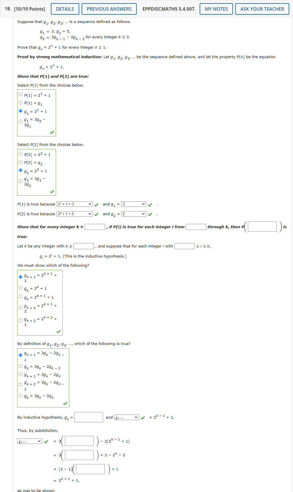 Solved EPPDISCMATH5 5.4.007 Show that for every integer k ≥ | Chegg.com