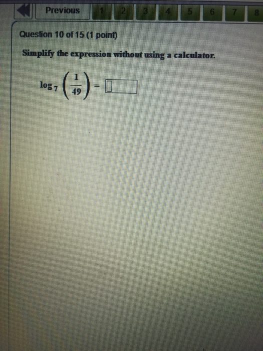 Solved Simplify The Expression Without Using A Calculator