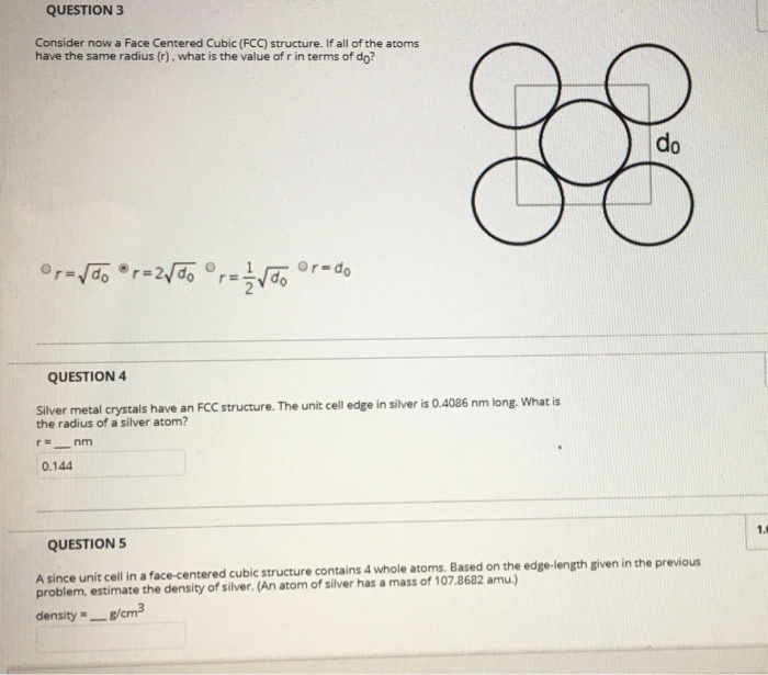 Solved QUESTION 3 Consider now a Face Centered Cubic (FCC) | Chegg.com