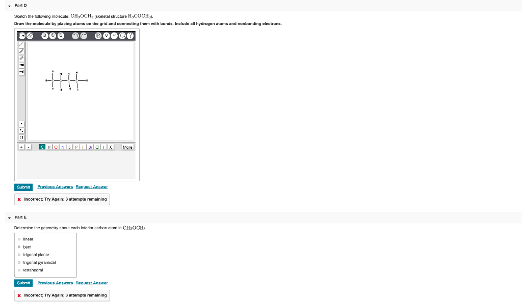 Solved - Part D Sketch the following molecule: CH | Chegg.com