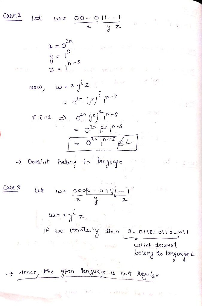 Solved Hello Automata Theory Question Could Help Show Following Language Regular Ppumping Lemma Q