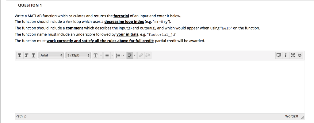 Solved QUESTION1 Write a MATLAB function which calculates | Chegg.com