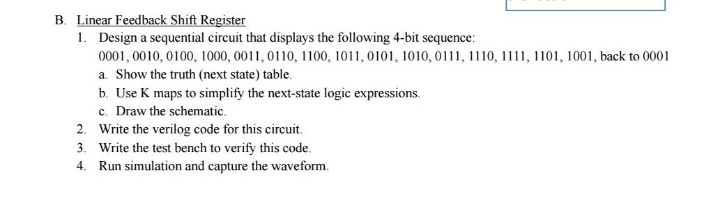 verilog how to create linear feedback shift register