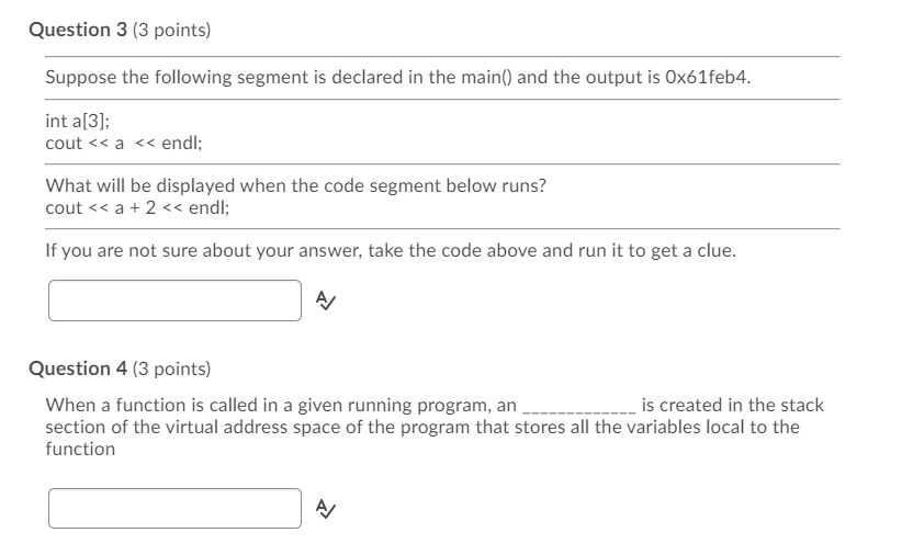 Solved Question 3 (3 points) Suppose the following segment | Chegg.com